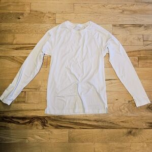 Alo Triumph Long sleeve white crew neck shirt size small s